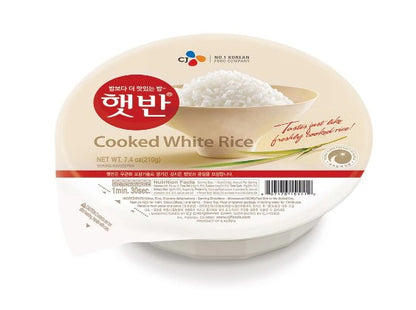 CJ Hetbahn Cooked White Rice, 7.4-oz Bowl - 3 Pack